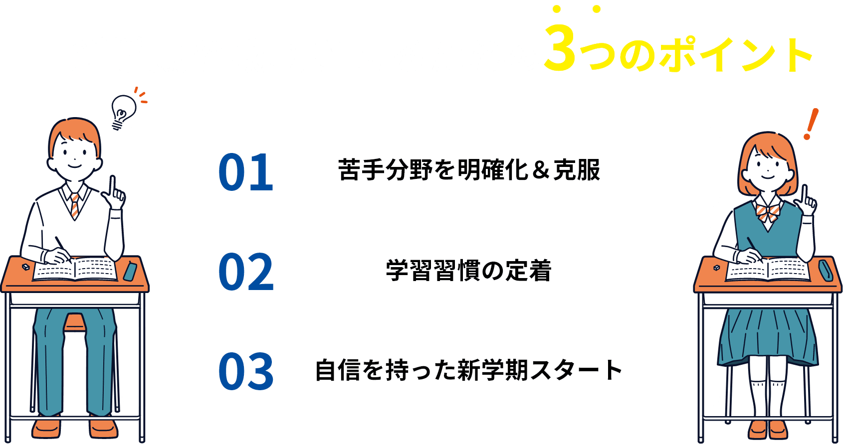 新学期を成功させるための3つのポイント