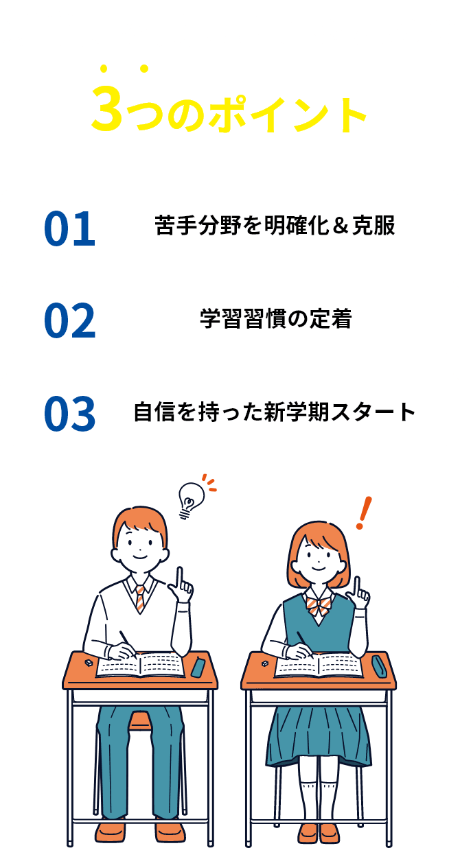新学期を成功させるための3つのポイント